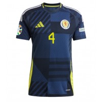 Camisa de Futebol Escócia Scott McTominay #4 Equipamento Principal Europeu 2024 Manga Curta